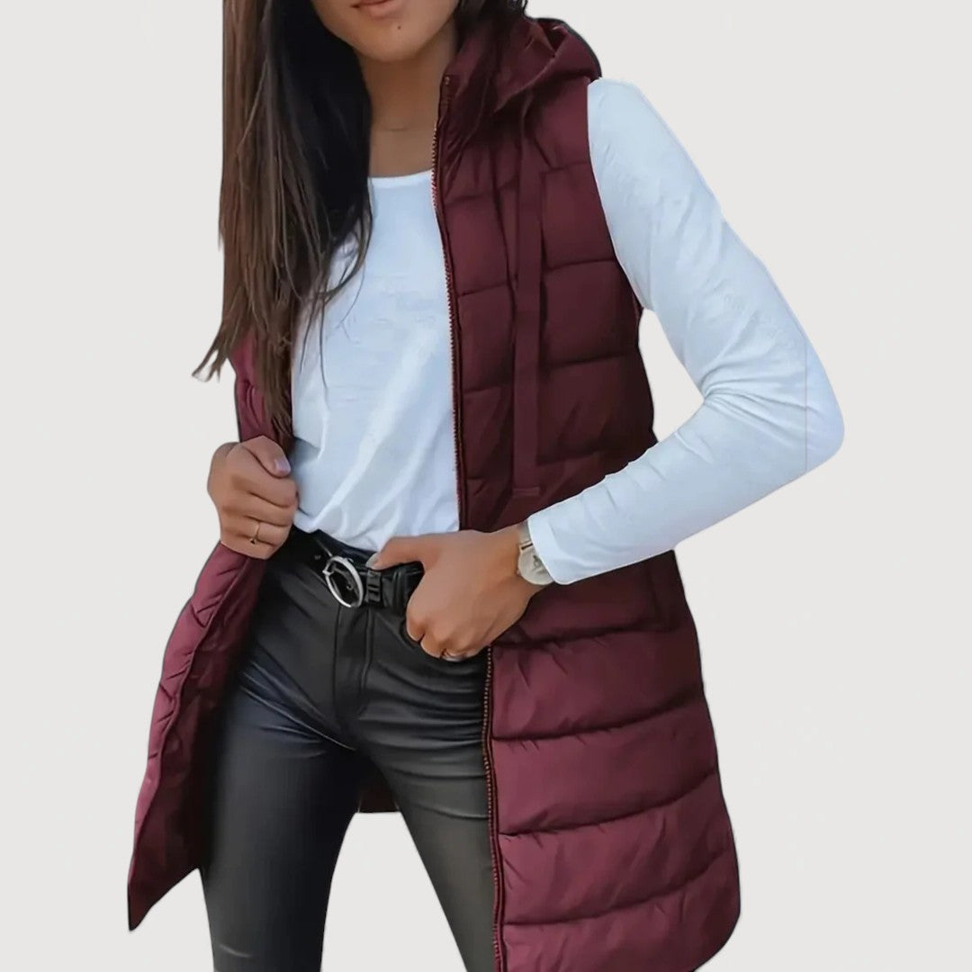 ARWENA – HOODED PUFFER VEST