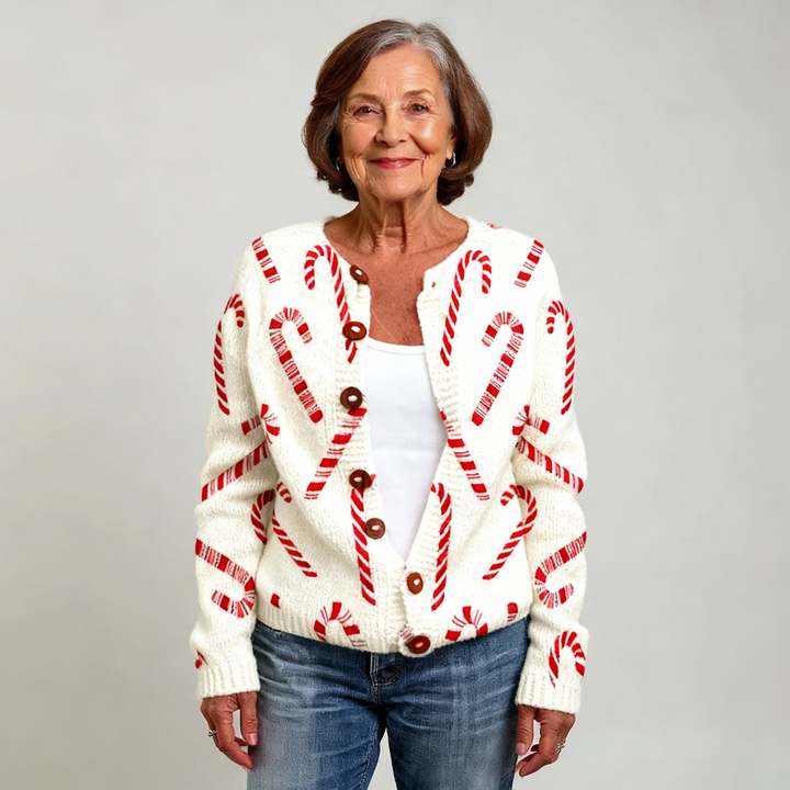 Megan™ Festive Candy Cardigan