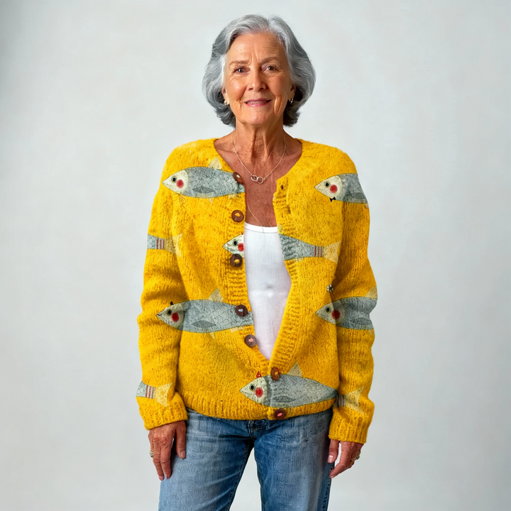Monica™ Sardines Art Cardigan