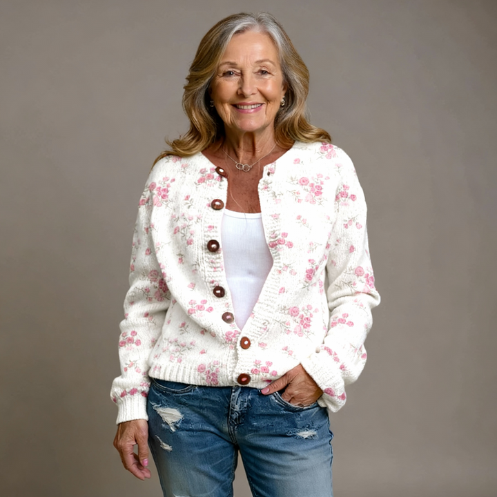 Jacqueline™ Pink Rose Cardigan