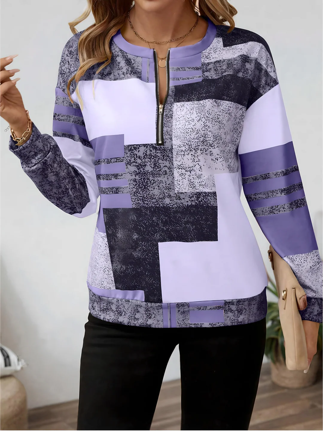 Meliora™ | Patterned Long Sleeve Top